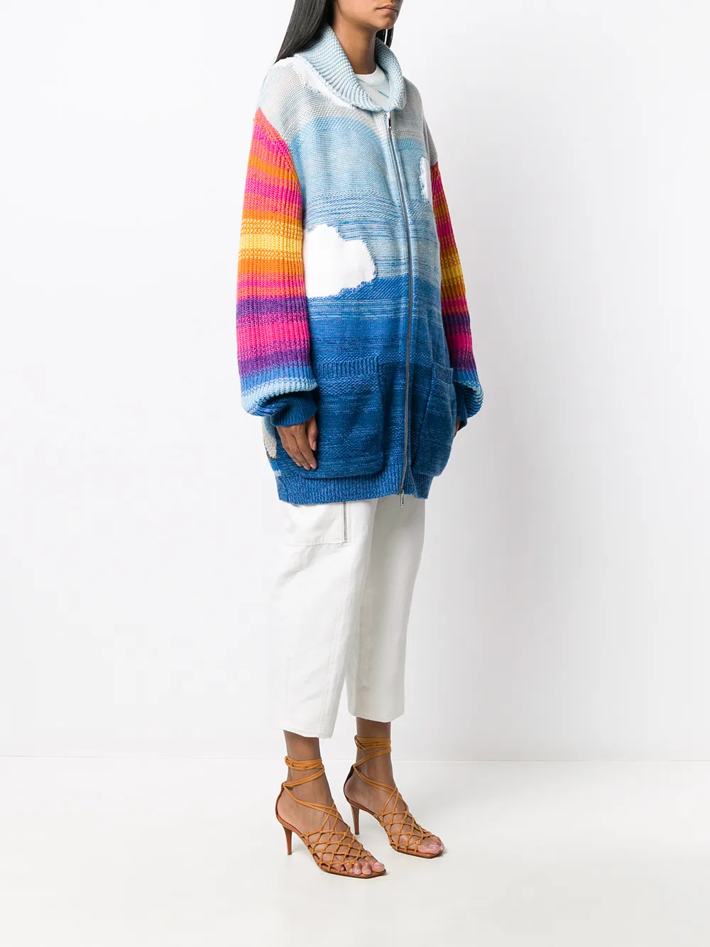 STELLA MCCARTNEY SMILE KNITTED ZIPPED CARDIGAN