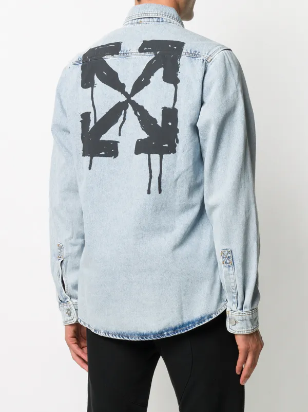 Off white temperature hot sale denim shirt