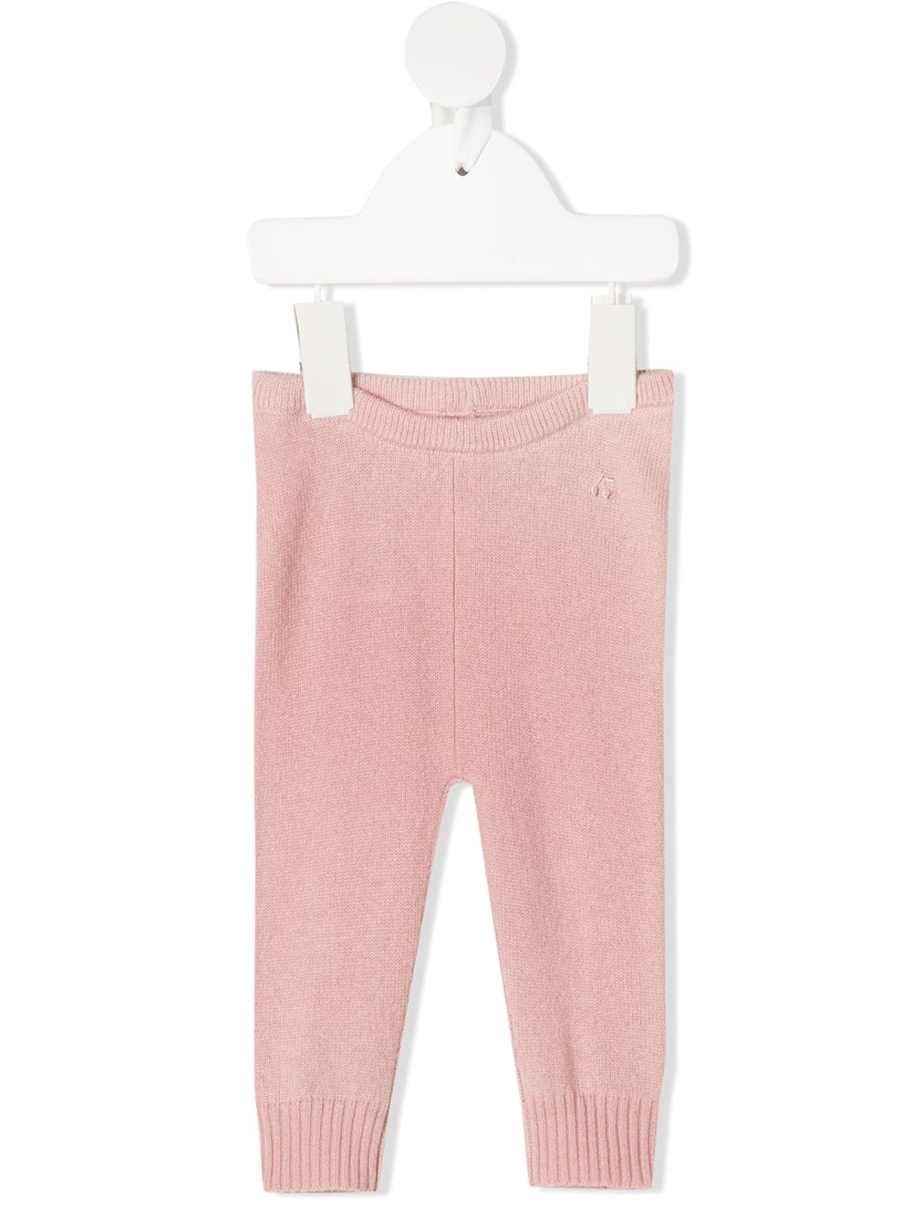 bonpoint pantalon en maille texturée - rose