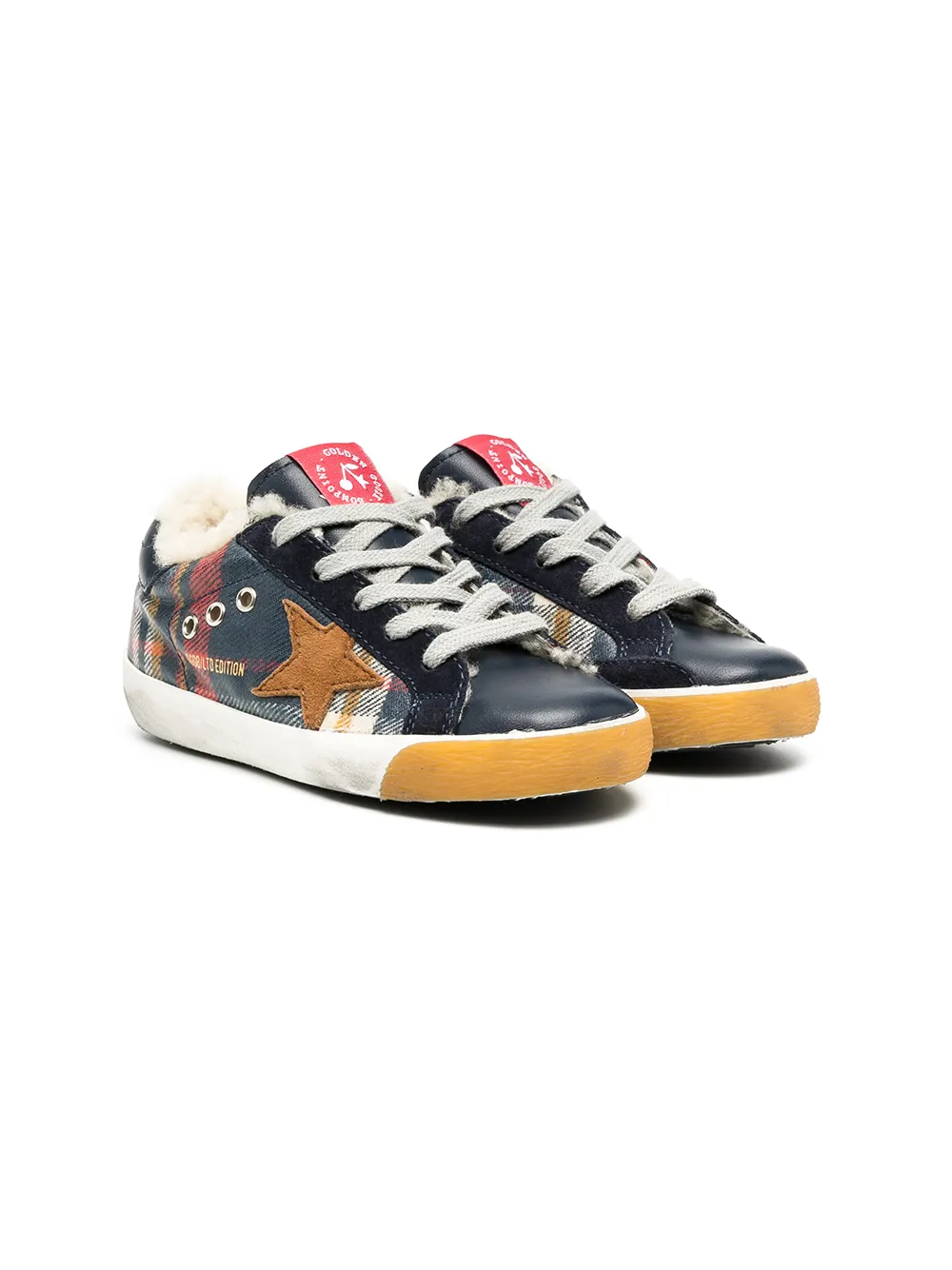 

Golden Goose Kids x Bonpoint shearling lined sneakers - Red