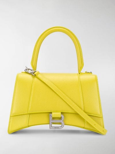 yellow balenciaga hourglass bag