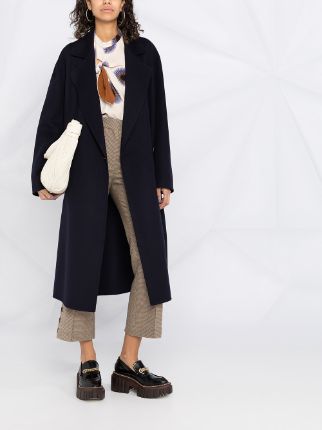 double-breasted oversized wool coat展示图