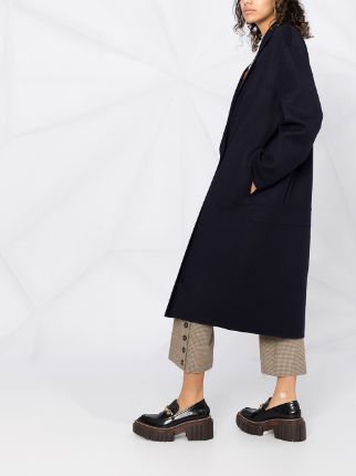 double-breasted oversized wool coat展示图