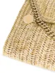 Stella McCartney straw weave whipstitch chain bag