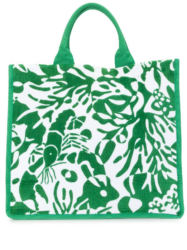 green beach bag