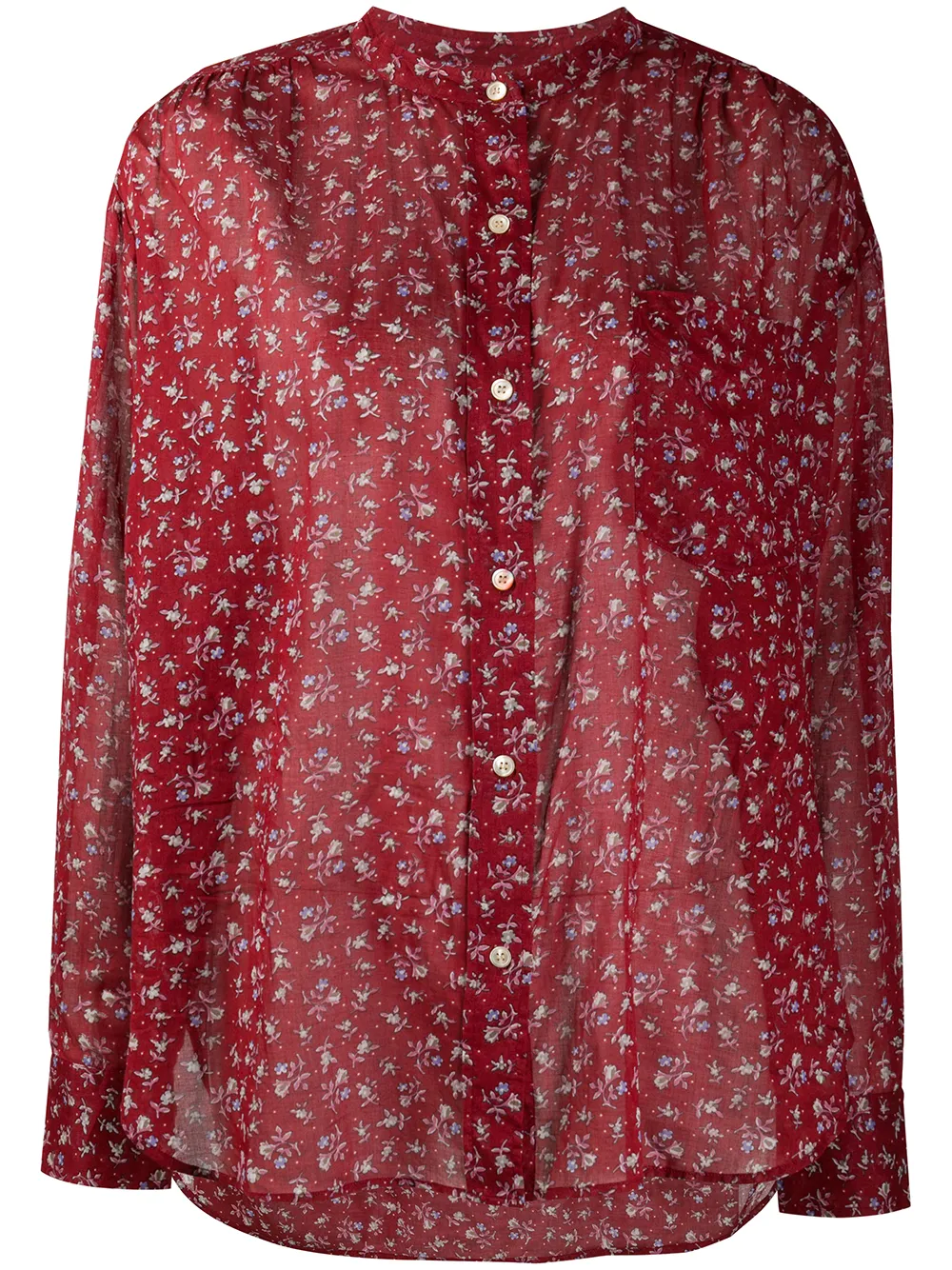 

Isabel Marant Étoile long-sleeved floral print blouse - Red