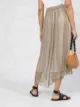 Isabel Marant Étoile asymmetrical metallic pleated skirt