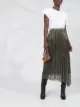 Image 2 of Isabel Marant Étoile asymmetrical metallic pleated skirt