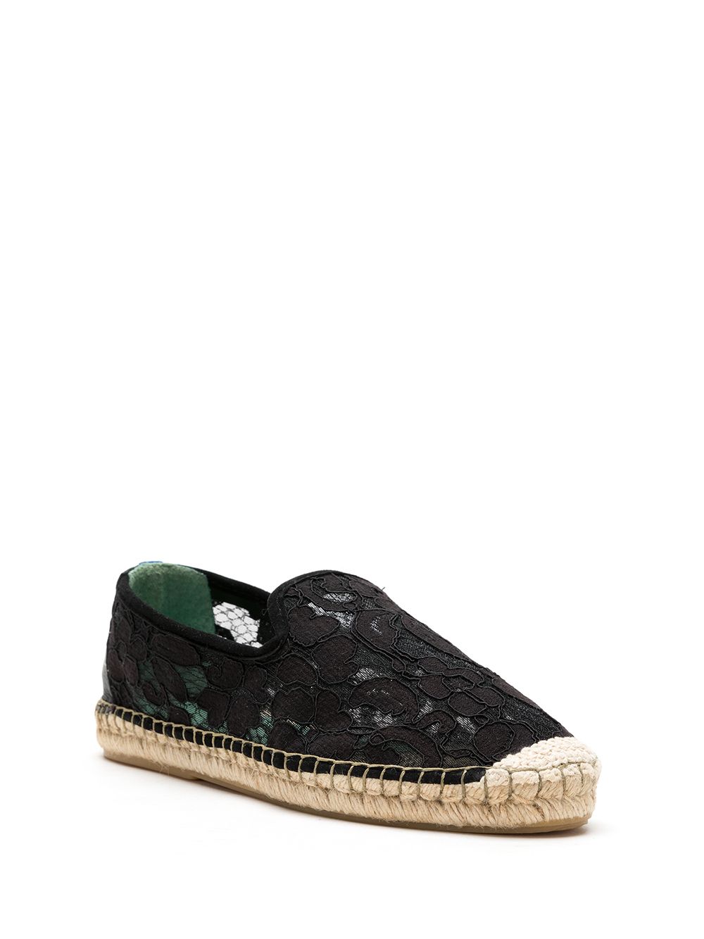 фото Blue bird shoes espadrille garden renda preto