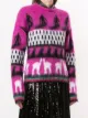 Nº21 fluffy surfer jacquard jumper