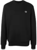 Fred Perry embroidered logo crew-neck sweatshirt - Black