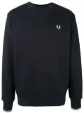 Fred Perry embroidered logo crew-neck sweatshirt - Blue
