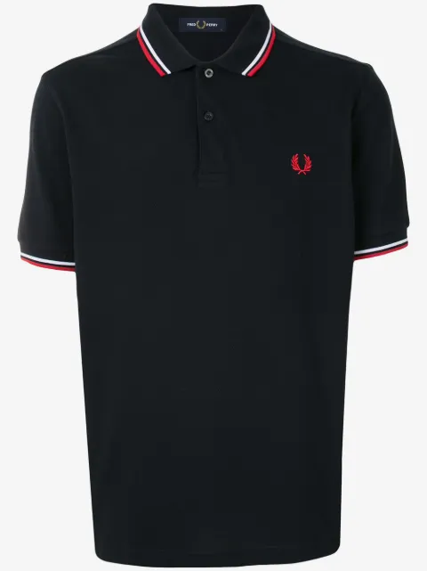Fred Perry stripe-trim logo polo shirt