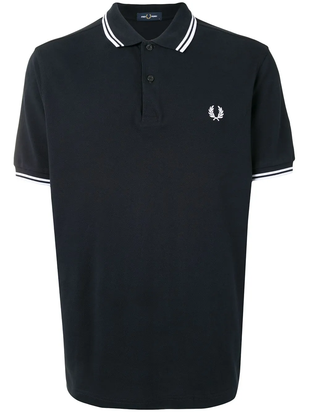 Fred Perry Embroidered-logo Short-sleeved Polo Shirt In Blue