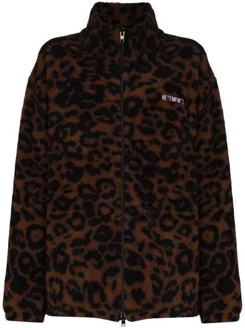 leopard print fleece jacket