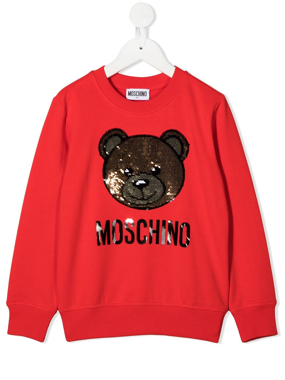 фото Moschino kids толстовка teddy bear с пайетками