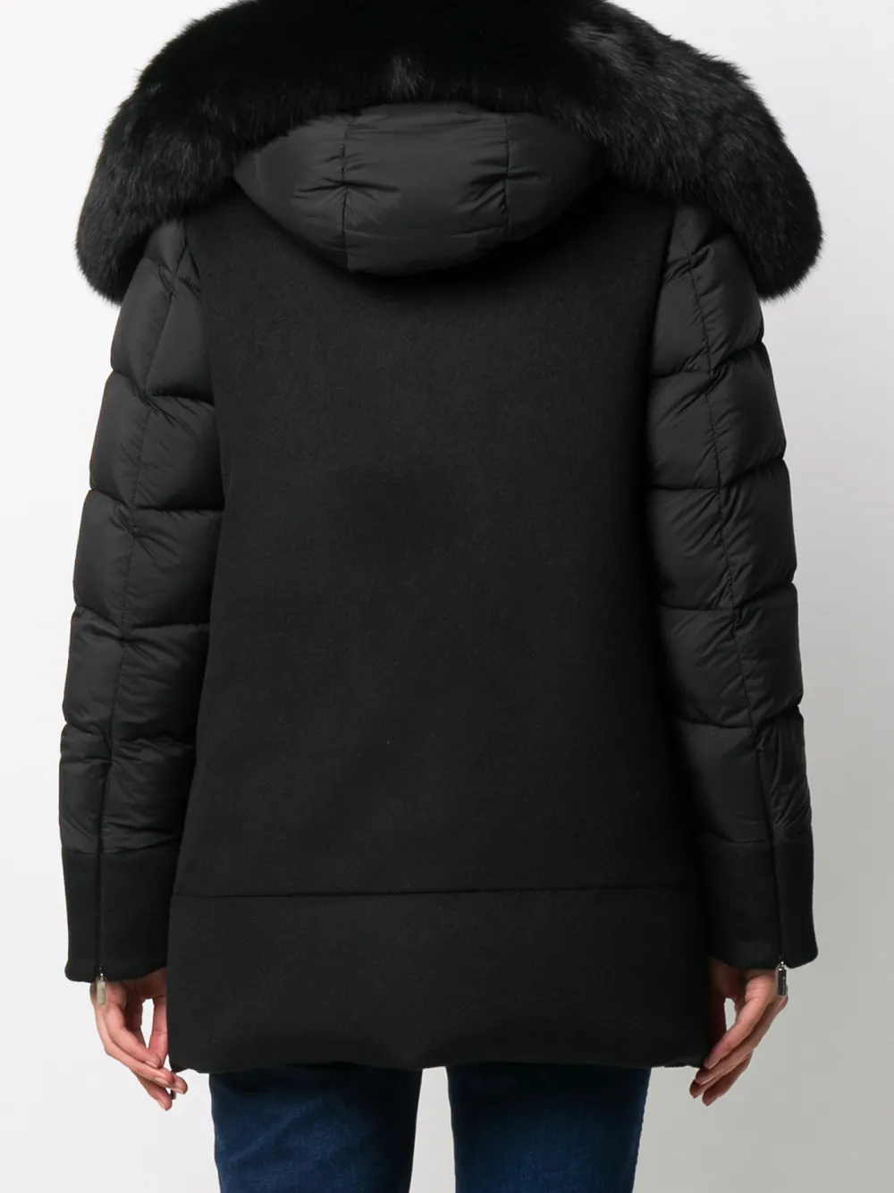 Moorer Gewatteerde jas Zwart