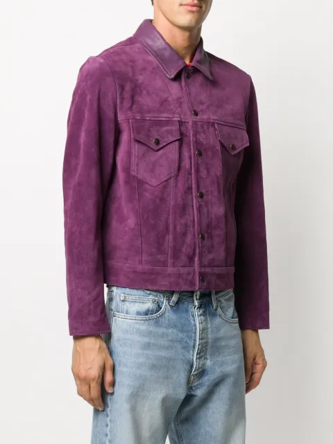 purple trucker jacket