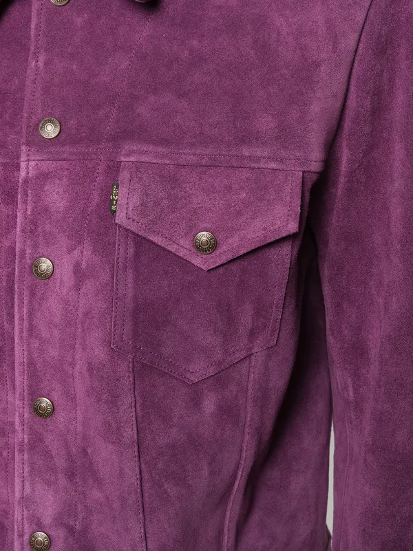 purple trucker jacket