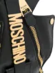 Moschino angular sheepskin backpack with gold logo lettering