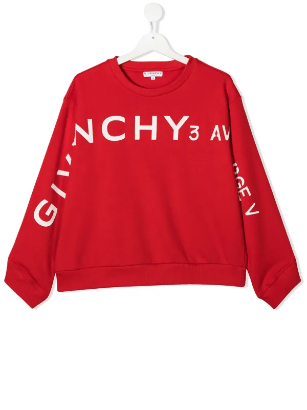 red crewneck sweatshirt