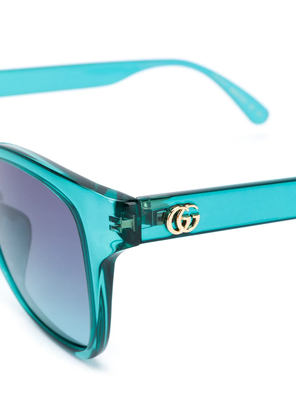 фото Gucci eyewear солнцезащитные очки в квадратной оправе с логотипом double g