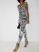 Image 2 of Halpern zebra-print off-shoulder jumpsuit