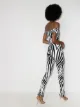 Halpern zebra-print off-shoulder jumpsuit
