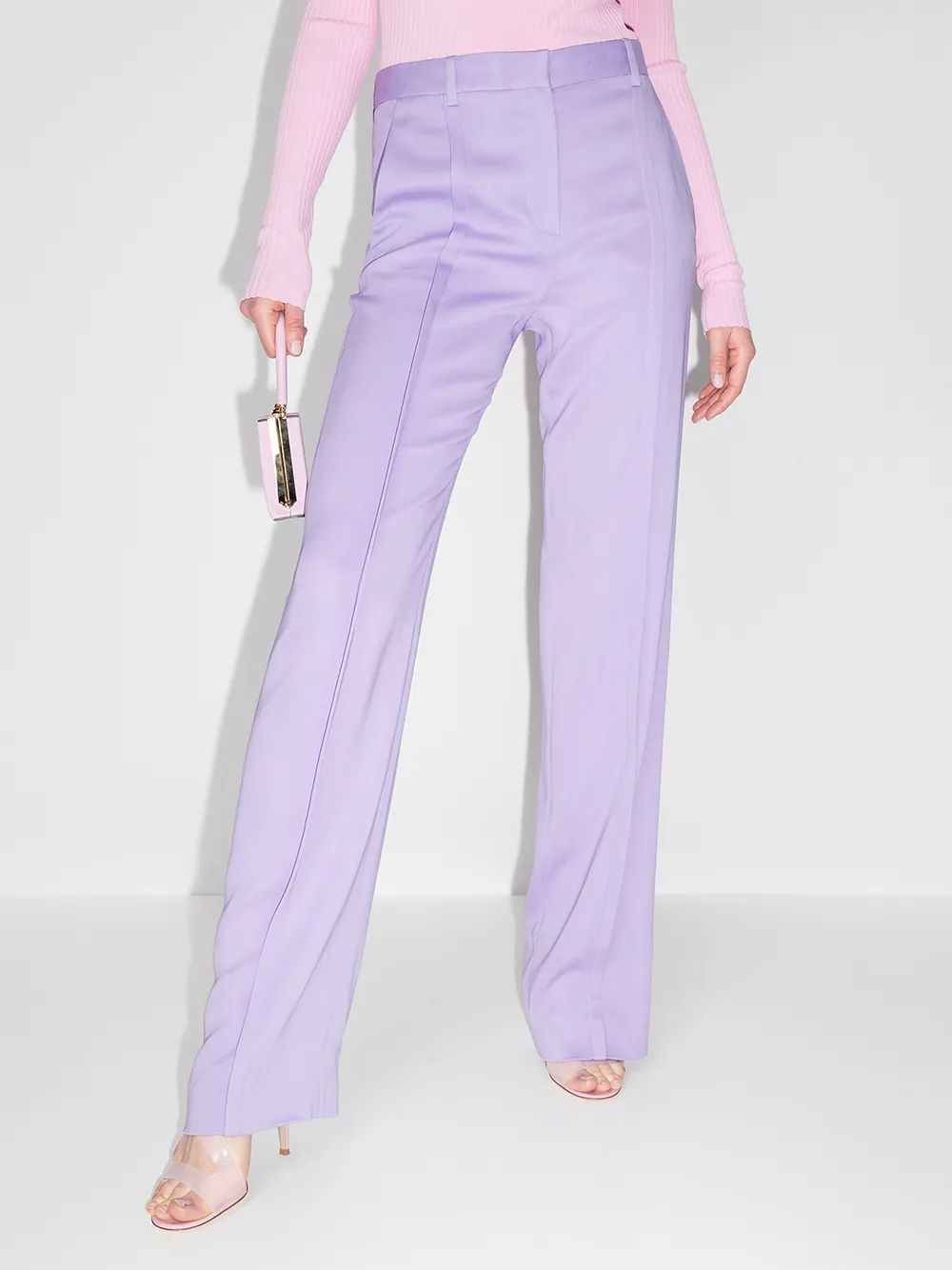 фото Versace прямые брюки с завышенной талией