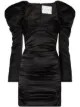 Image 1 of Halpern puff-sleeve ruched mini dress