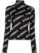 Image 1 of VETEMENTS logo print roll neck top