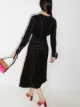 Rejina Pyo Linda contrast-stitching midi dress