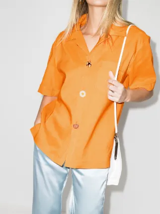 Marty oversized button-up shirt展示图