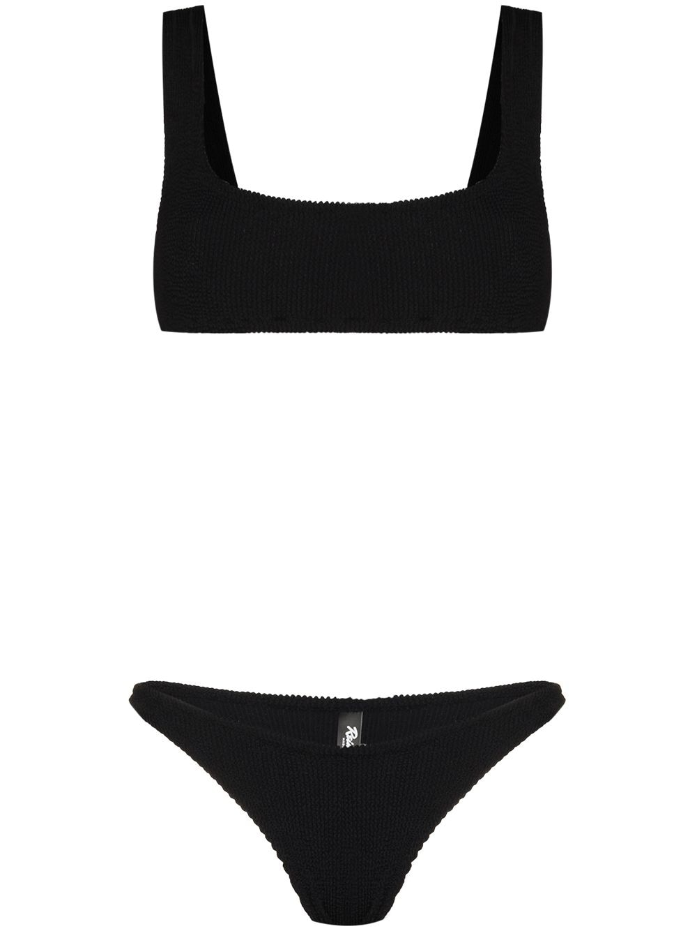 Shop Reina Olga Ginny Scrunch Bikini Set In Black