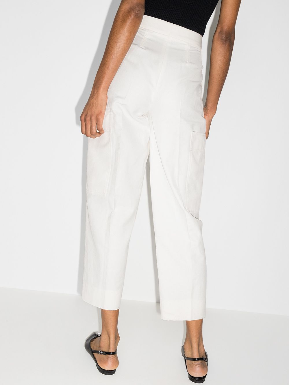 фото Stella mccartney karla zip detail cropped trousers