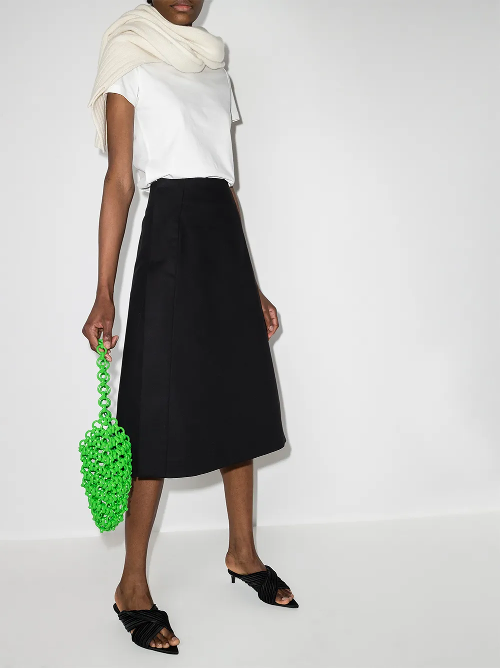 фото Jil sander юбка а-силуэта с боковым разрезом