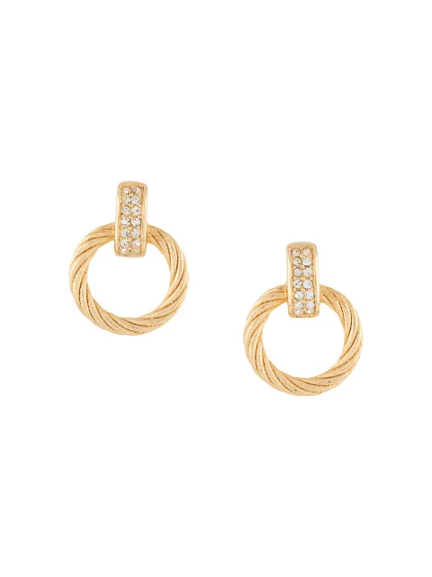 Christian Dior Pre-Owned 1980s pre-owned twisted-hoop earrings