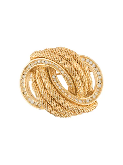 Christian Dior Pre-Owned 1980s pre-owned woven brooch