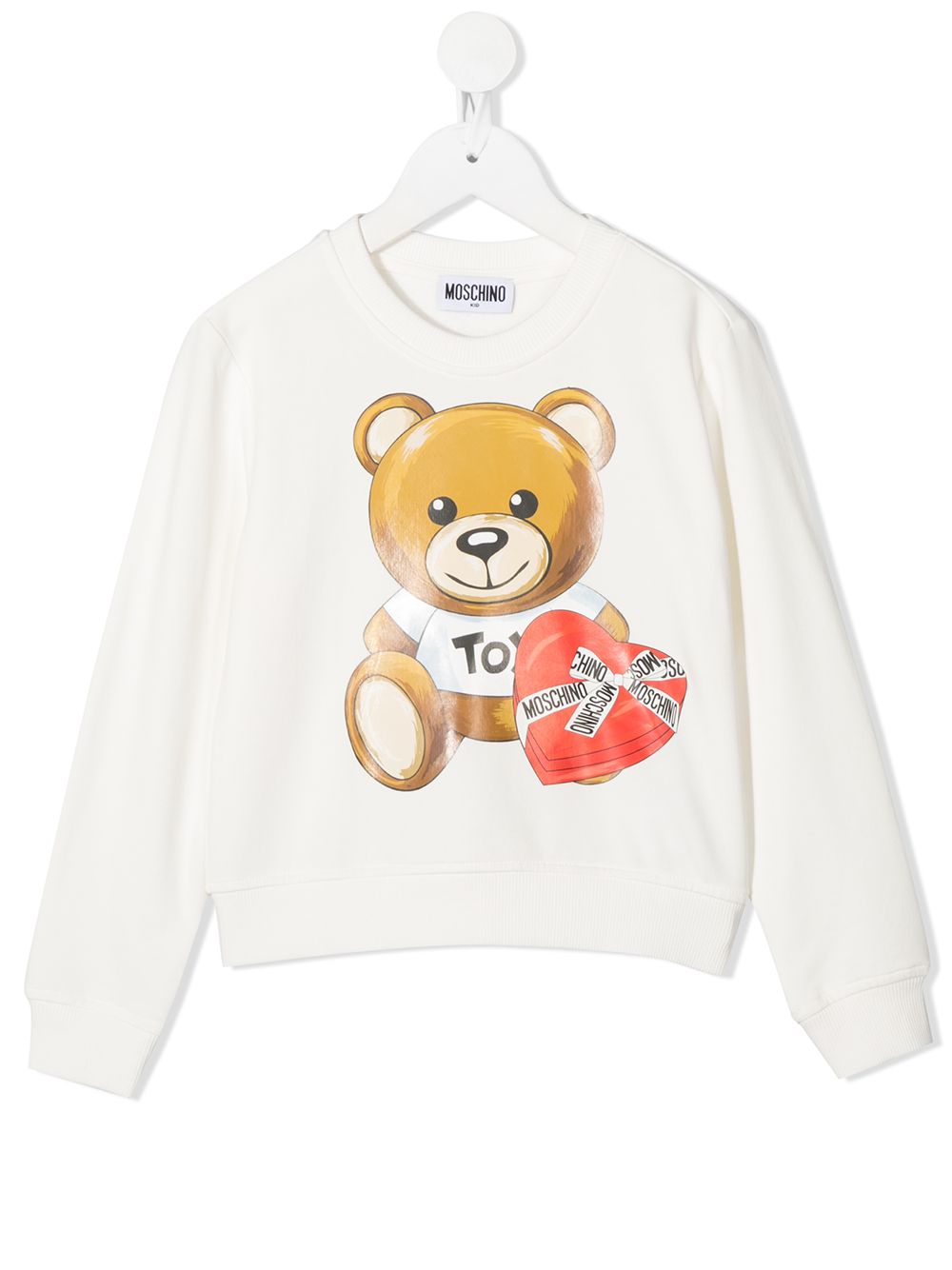 фото Moschino kids толстовка с принтом teddy bear