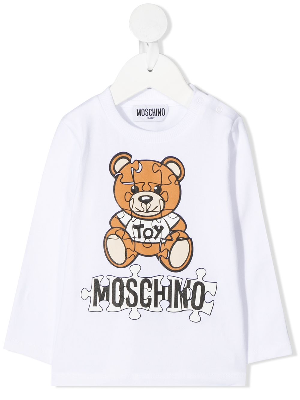 фото Moschino kids толстовка с принтом teddy bear