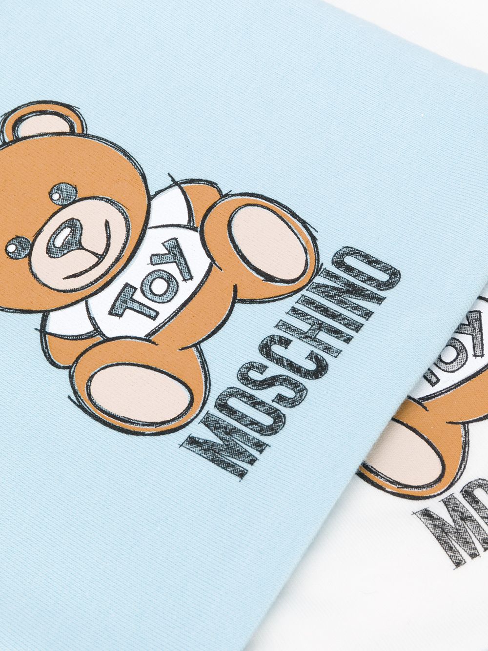 фото Moschino kids комплект нагрудника и шапки с принтом teddy bear