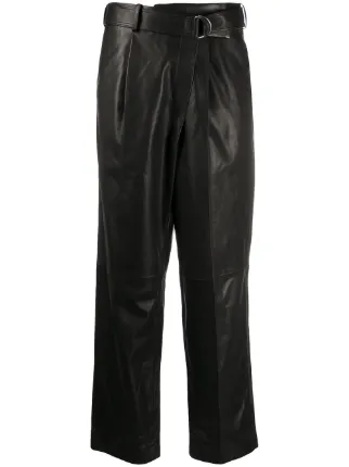 Helmut Lang wrap front Cropped Trousers Farfetch