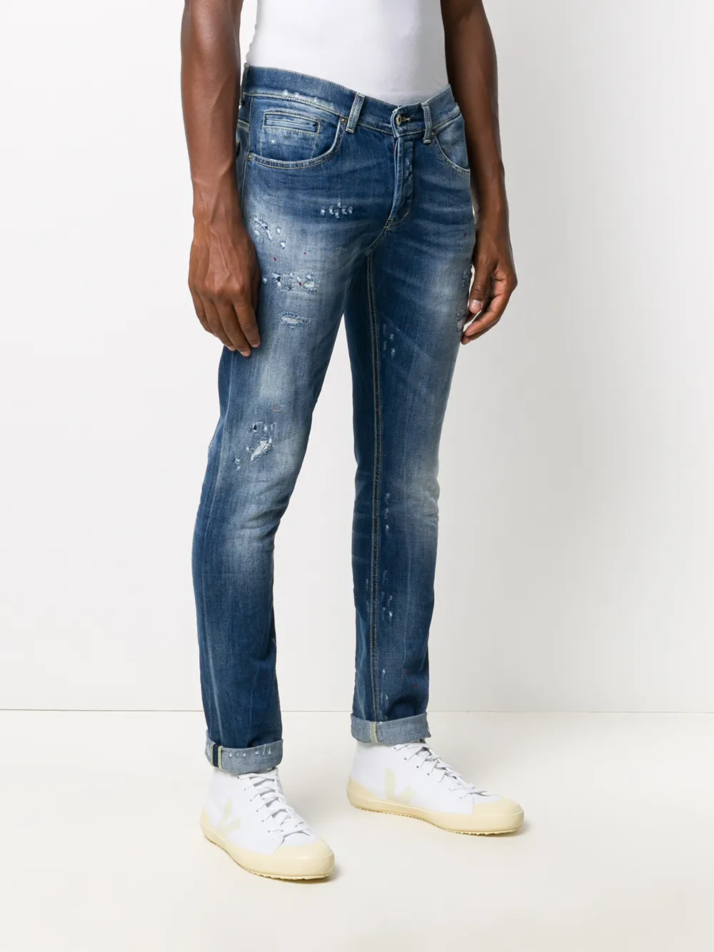 DONDUP Slim-fit jeans Blauw