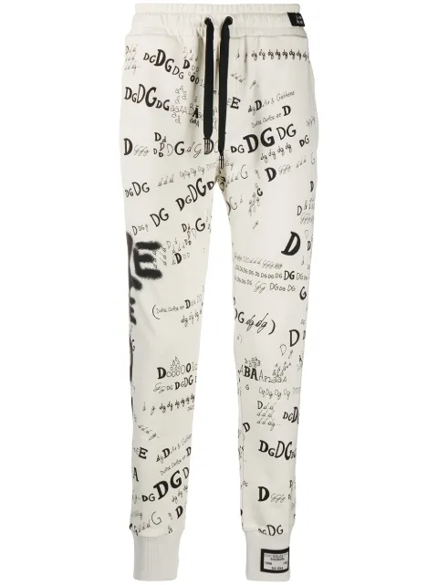 dg logo tapered track pants