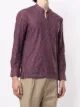 Kiton mandarin collar paisley print shirt
