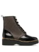 Image 1 of Michael Michael Kors logo print lace-up boots