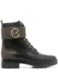 Michael Michael Kors logo-print combat boots - Black