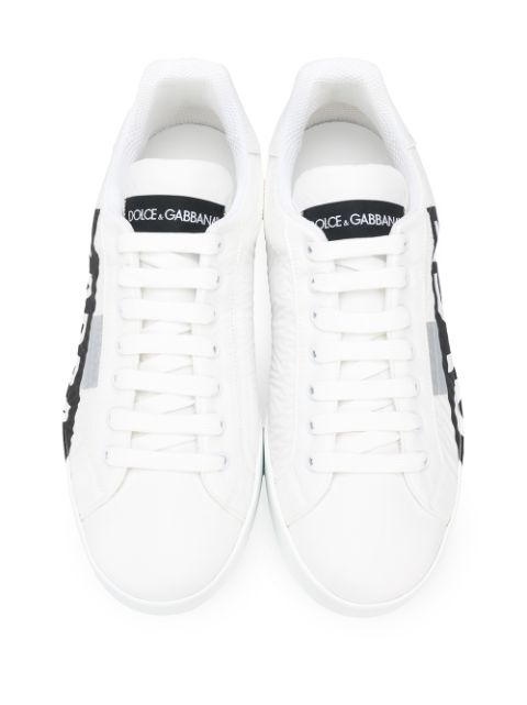 Shop white Dolce & Gabbana Portofino low-top sneakers with Express ...