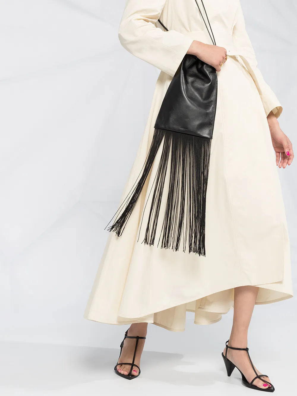 фото Jil sander платье с запахом и поясом