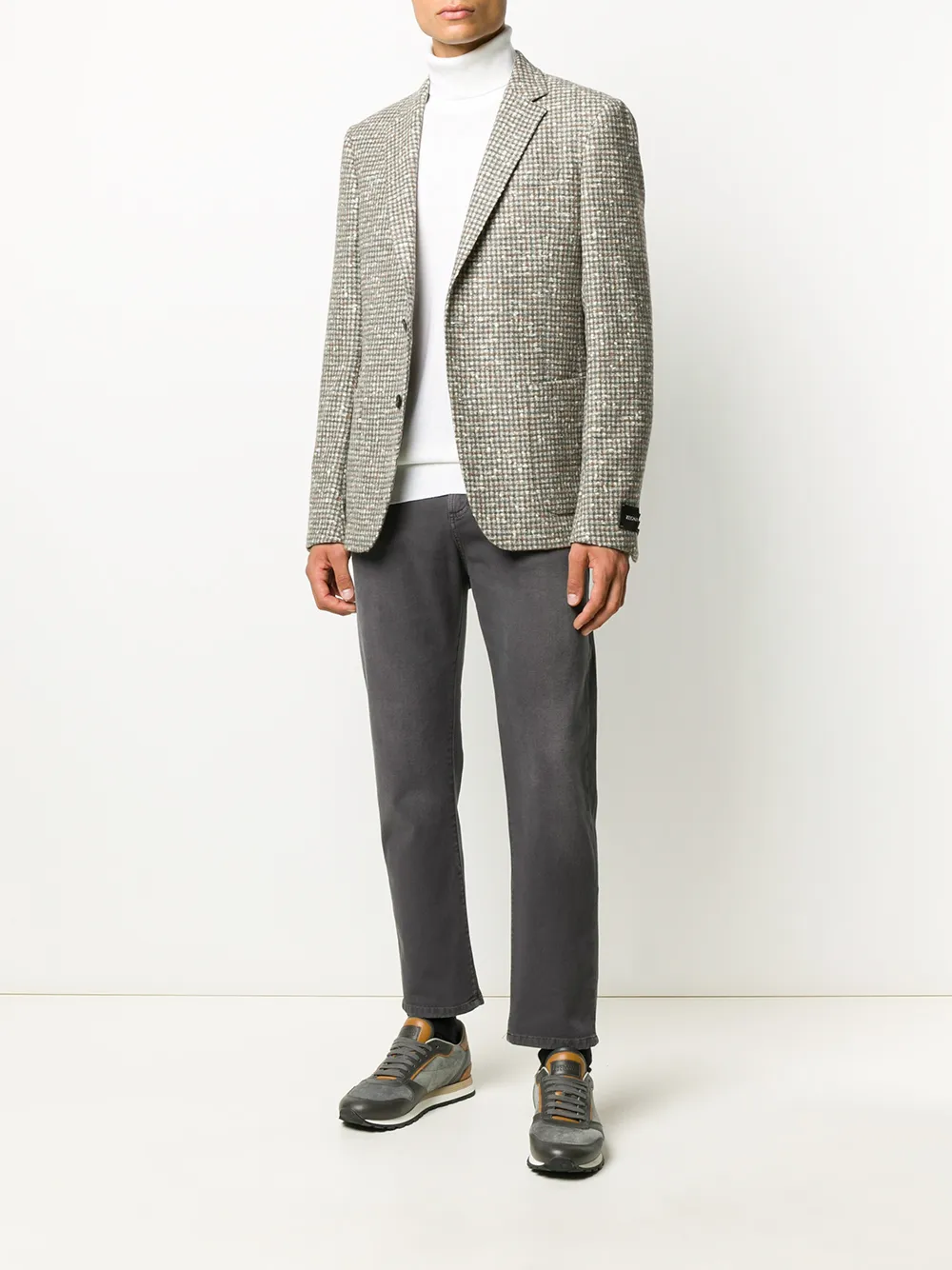 Zegna Fijngebreide coltrui - Wit